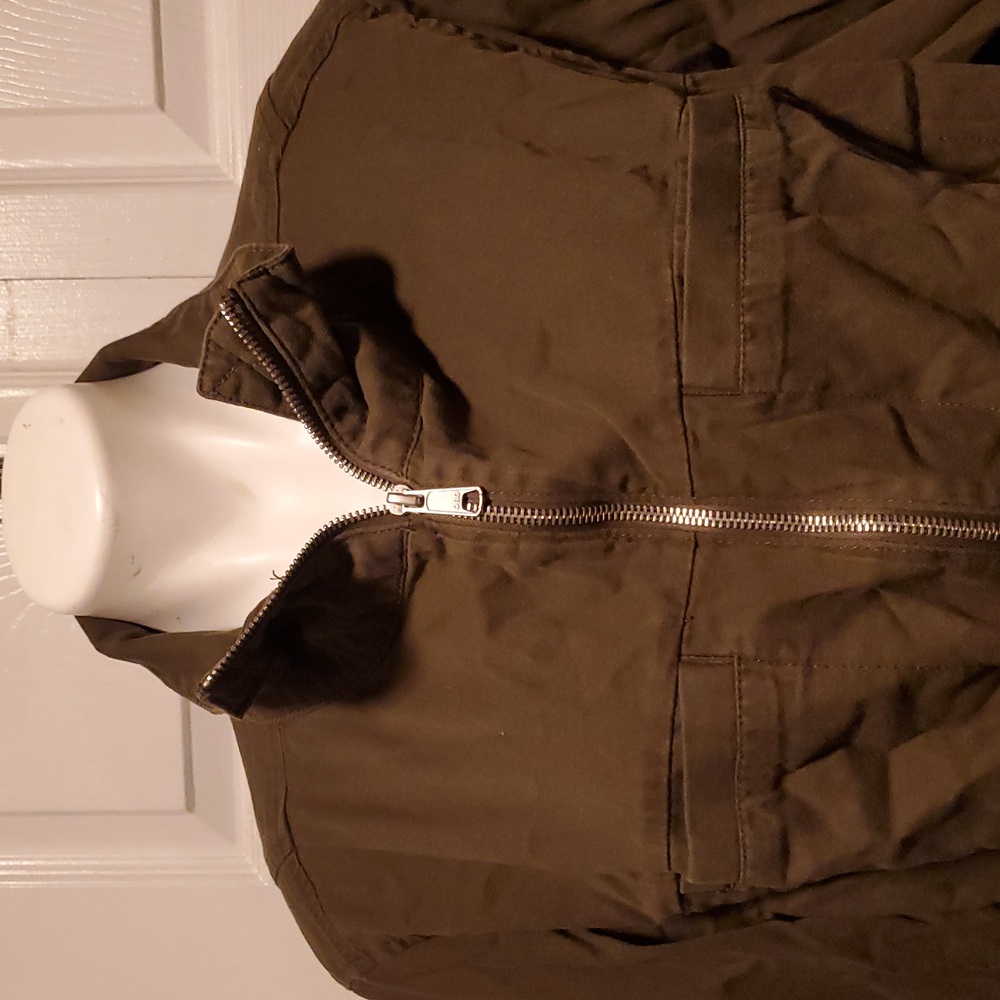Old Navy Olive Green Women's Zip Down Drawstring Jacket - Size XXL - Picture 2 of 12